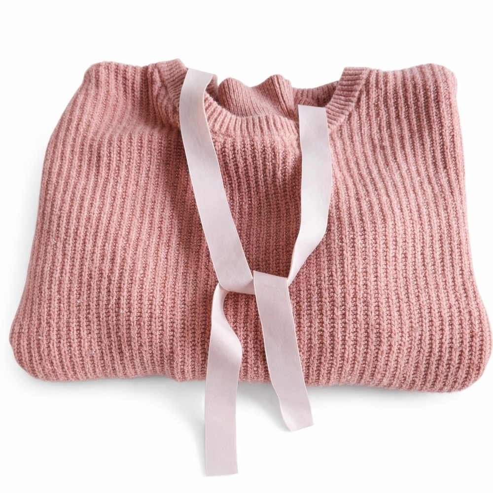 A New Day Pink Ribbed Sweater – XL – Soft Knit Pullover